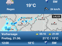WetterApp Startbildschirm